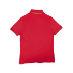 JAKE & IPI pre-owned BOSS Green red polo shirt with neon green collar trim, back view