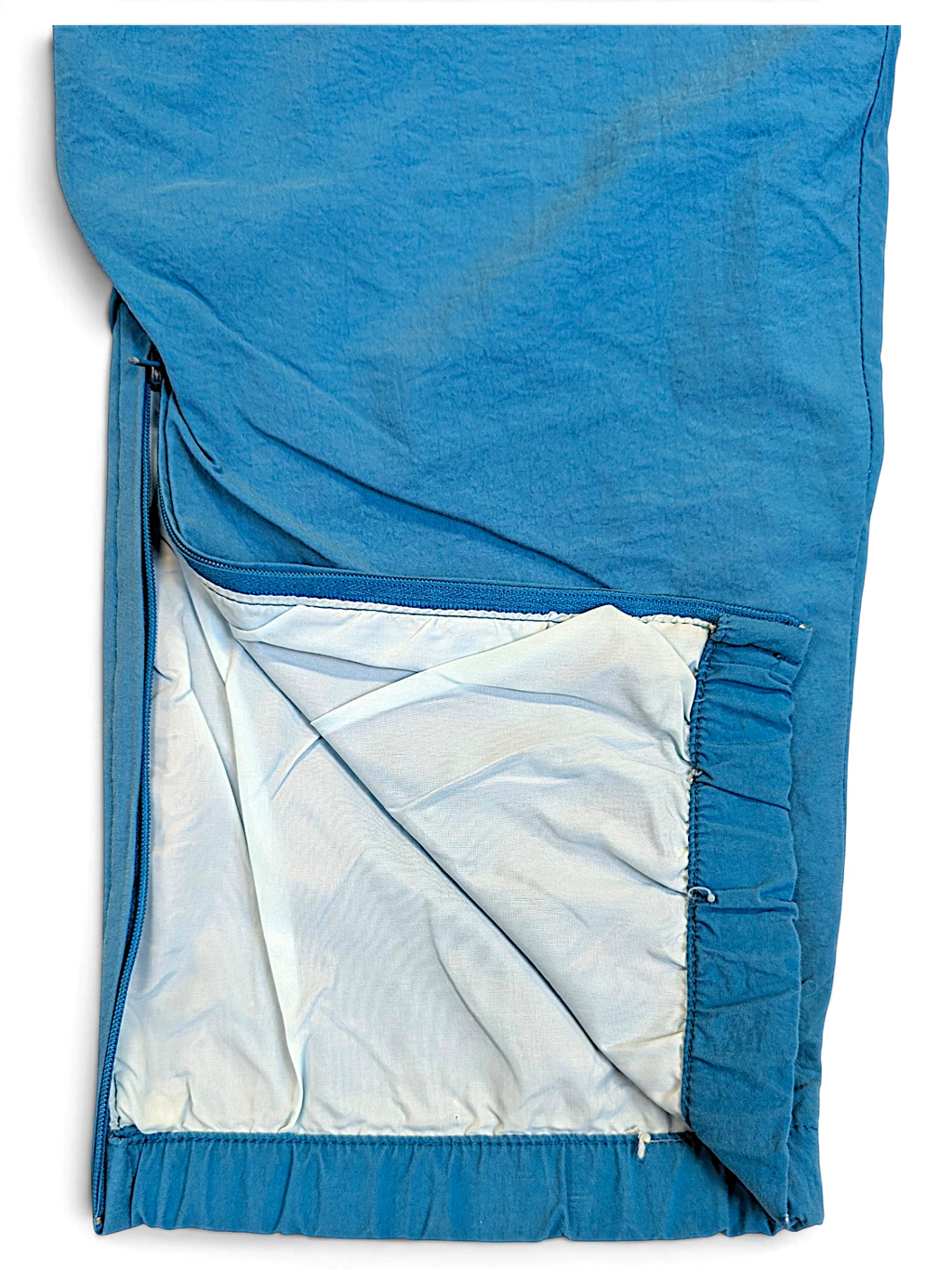 JAKE & IPI Diadora faded light blue track pants with side zipper detail and white lining