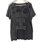 AC/DC Back in Black Distressed Black T-Shirt – front view