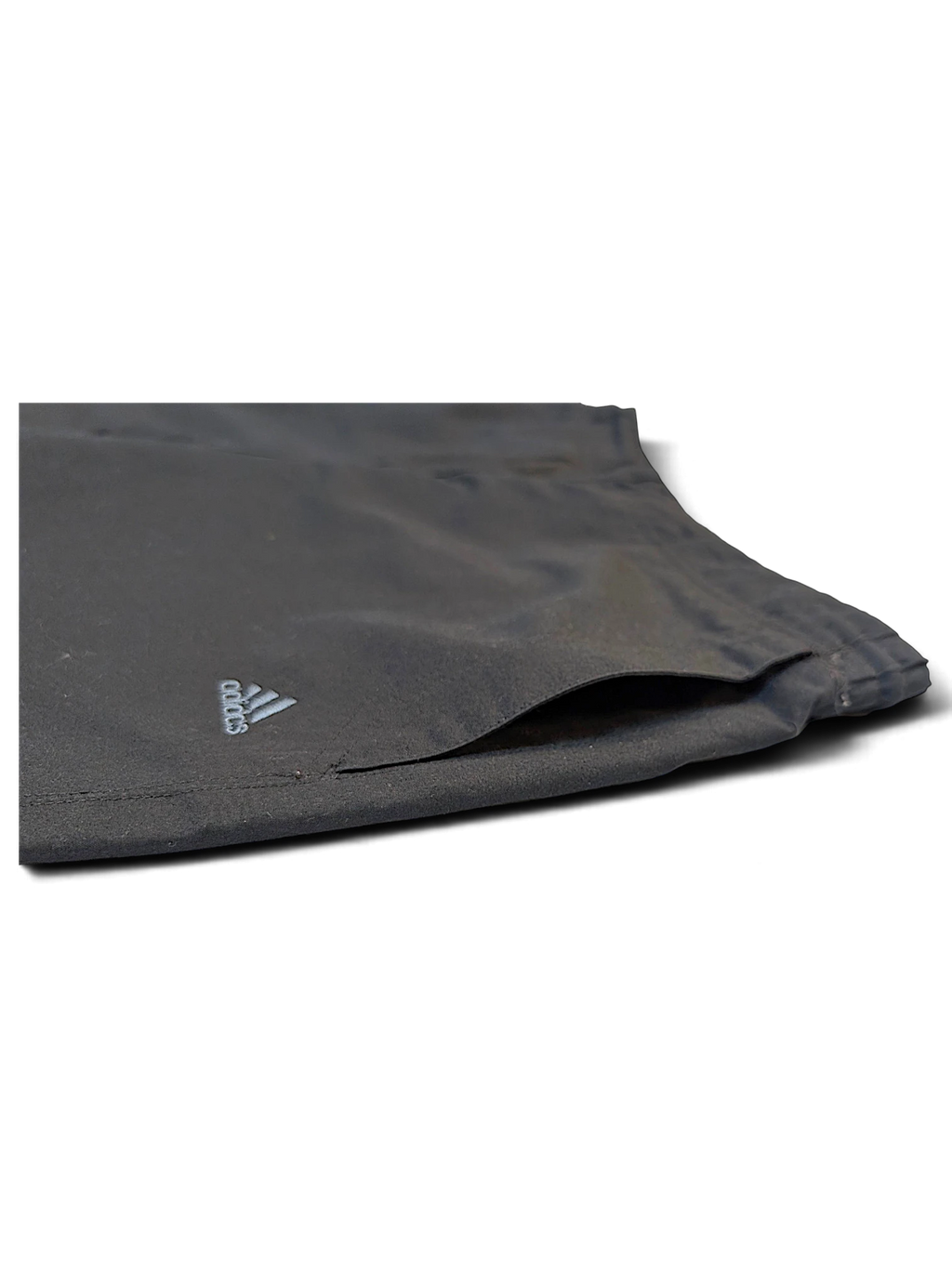 JAKE & IPI pre-owned adidas dark grey track pants with subtle logo detail and tapered fit