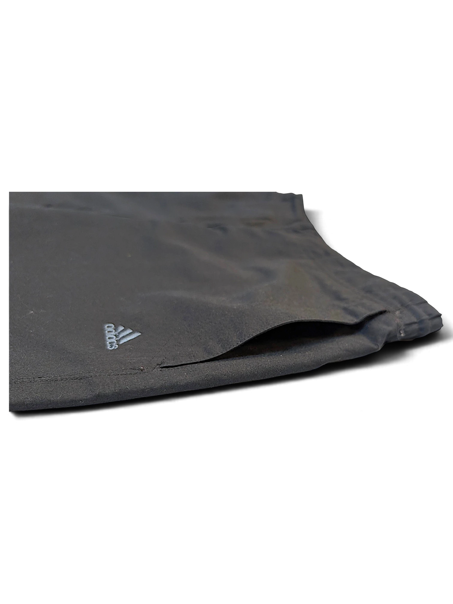 JAKE & IPI pre-owned adidas dark grey track pants with subtle logo detail and tapered fit