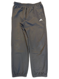 JAKE & IPI pre-owned adidas dark grey track pants with white logo and distressed finish