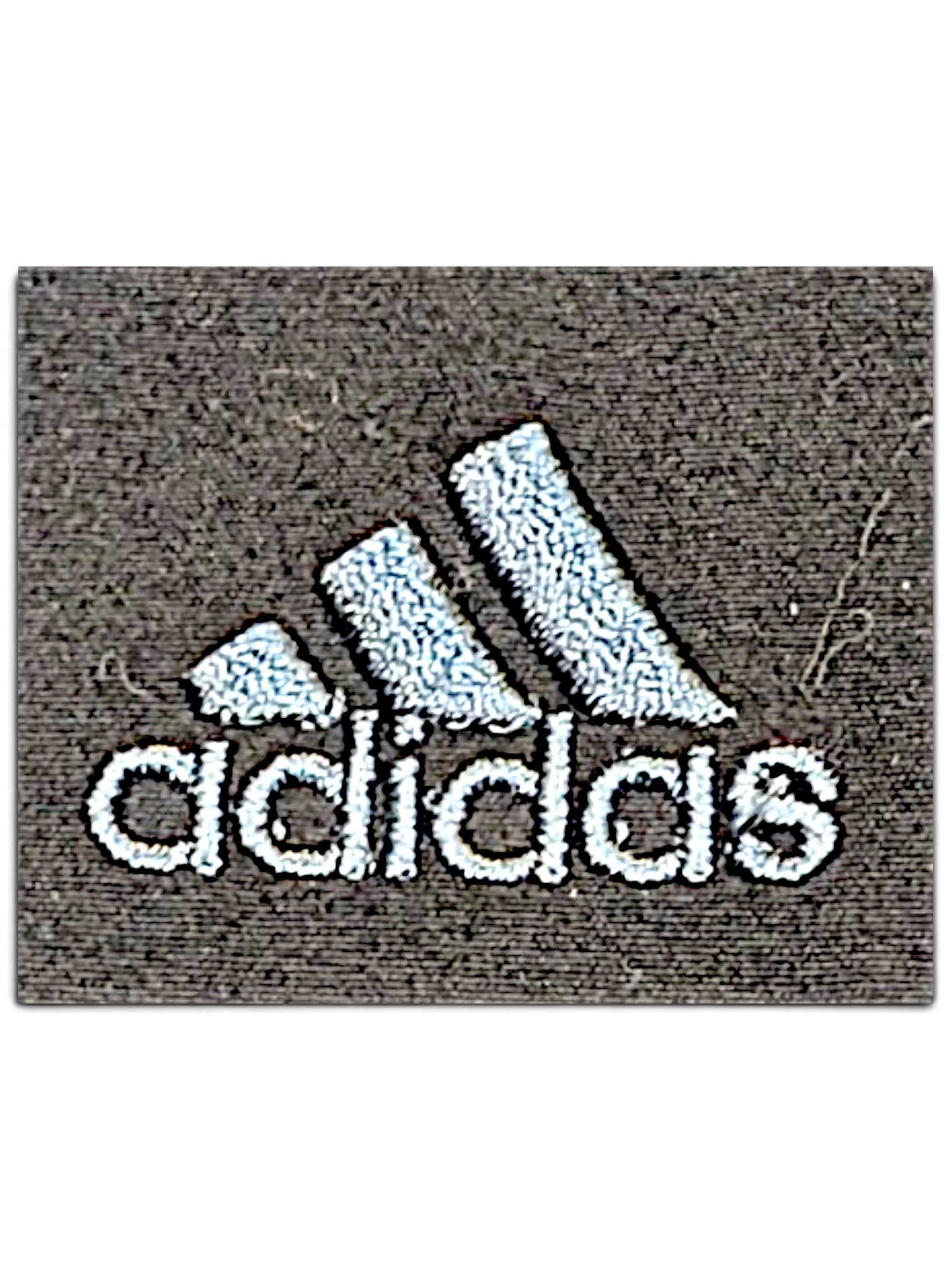 JAKE & IPI adidas dark grey embroidered logo patch on pre-owned track pants