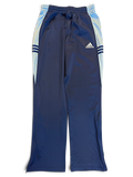 JAKE & IPI pre-owned adidas navy and light blue track pants with contrast side panels and logo detail