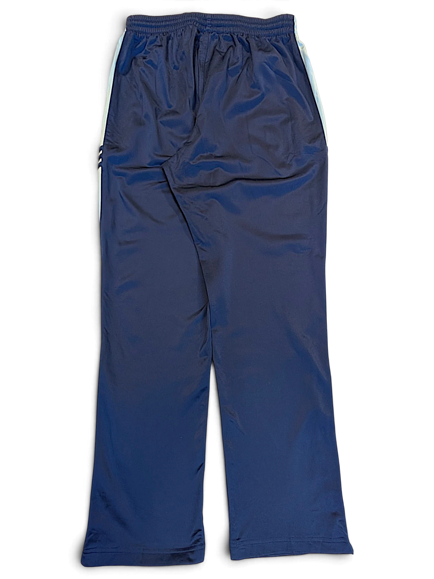JAKE & IPI pre-owned adidas navy and light blue track pants with contrast side panel piping