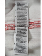 JAKE & IPI Adidas red leather pants garment care label with multi-language washing instructions