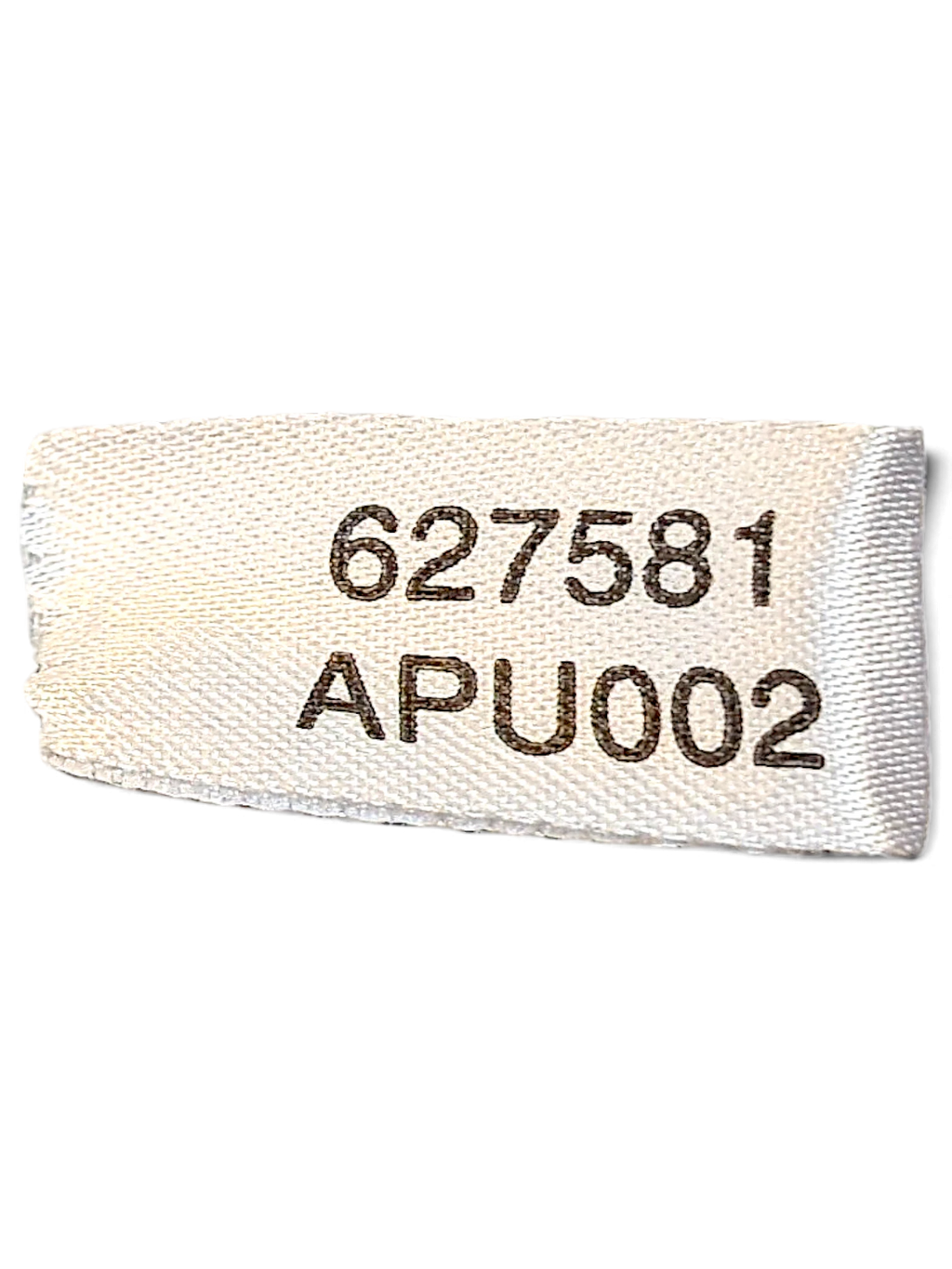 JAKE & IPI adidas track pants interior garment label showing style code 627581 and APU002