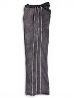 JAKE & IPI Alarikco track suit pants in charcoal grey with distinctive vertical silver zipper detailing.