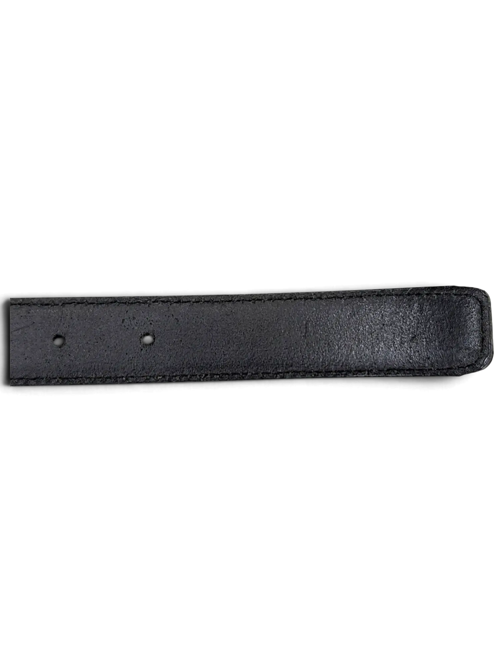 JAKE & IPI Amalia grey leather belt strap with visible stitching and adjustment holes