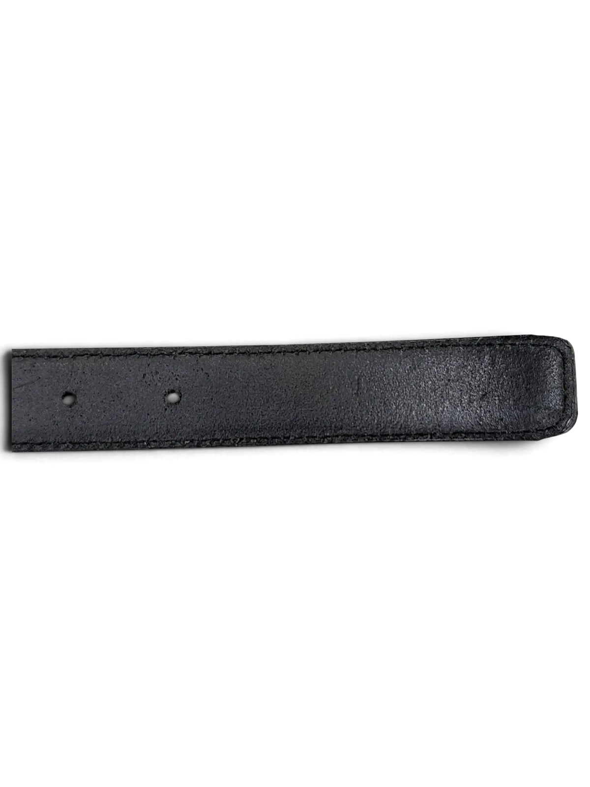 JAKE & IPI Amalia grey leather belt strap with visible stitching and adjustment holes