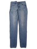 JAKE & IPI American Eagle Outfitters blue denim skinny jeans with a classic five-pocket design and long inseam.