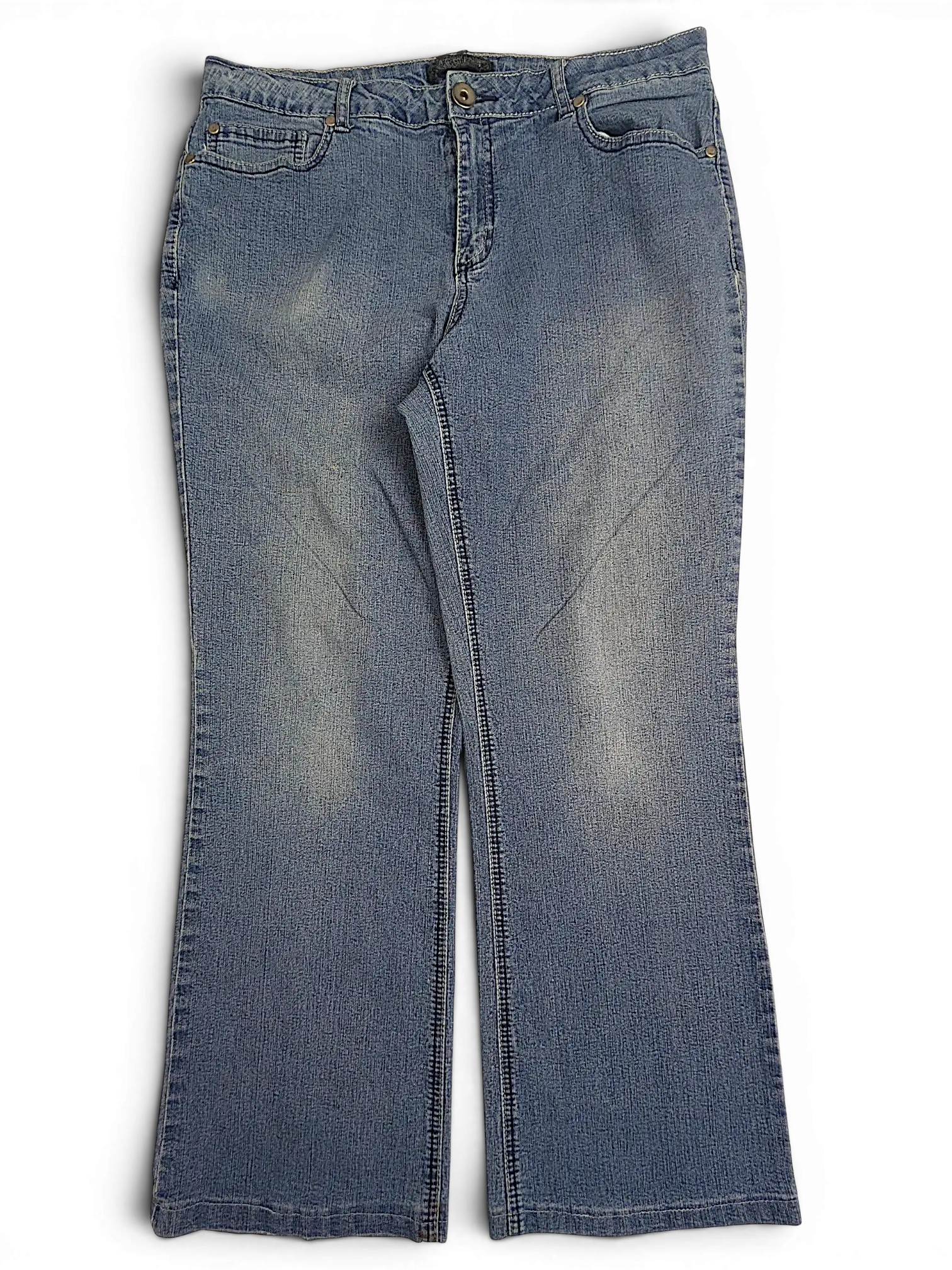 JAKE & IPI Baccini straight leg jeans in medium wash blue denim with a classic five-pocket design