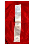 JAKE & IPI Balenciaga x Adidas clothing care label with fabric composition and manufacturing details in red