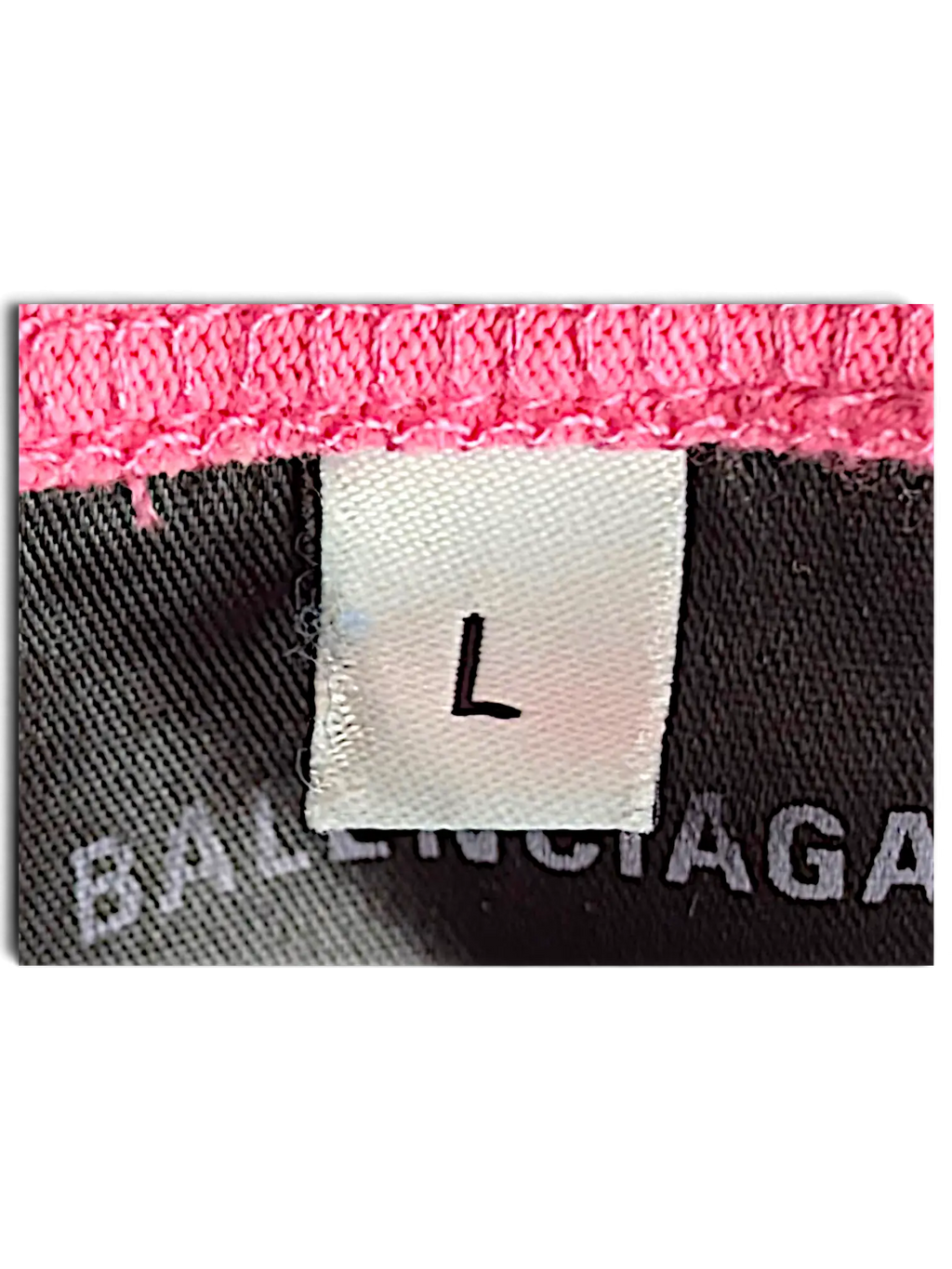 JAKE & IPI Balenciaga x Adidas pink T-shirt size L clothing label detail