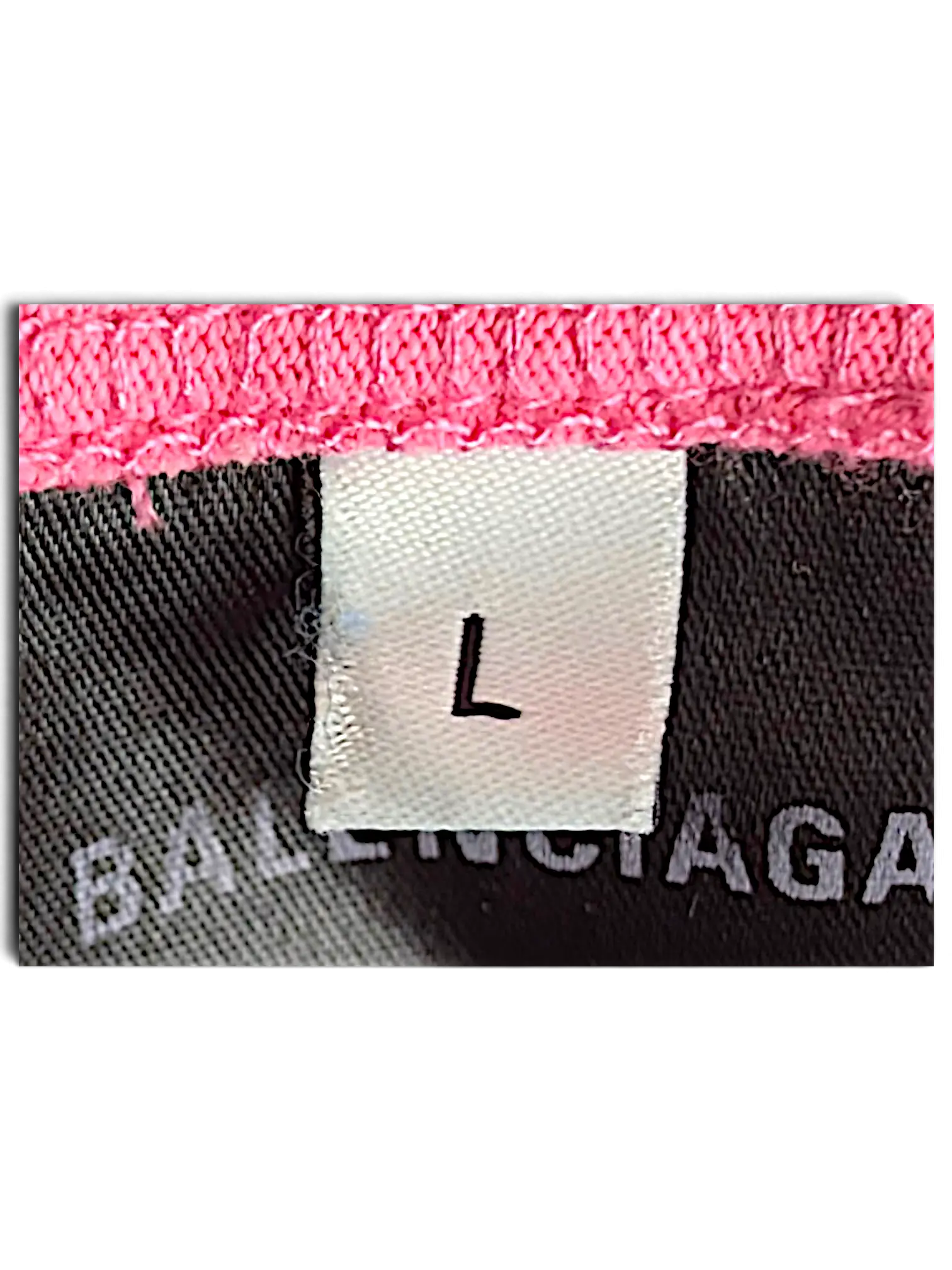 JAKE & IPI Balenciaga x Adidas pink T-shirt size L clothing label detail
