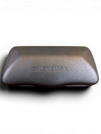 JAKE & IPI black leather textured Balenciaga sunglasses case with embossed logo