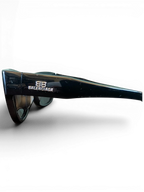 JAKE & IPI Balenciaga 0211S 001 black sunglasses with silver BB logo on the temple