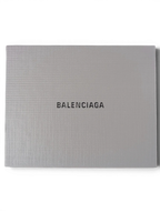 JAKE & IPI Balenciaga card holder box in textured grey with black logo branding