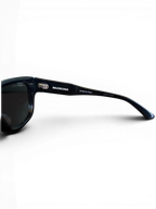 JAKE & IPI Balenciaga 0211S 001 black sunglasses temple detail with logo and Made in Italy text