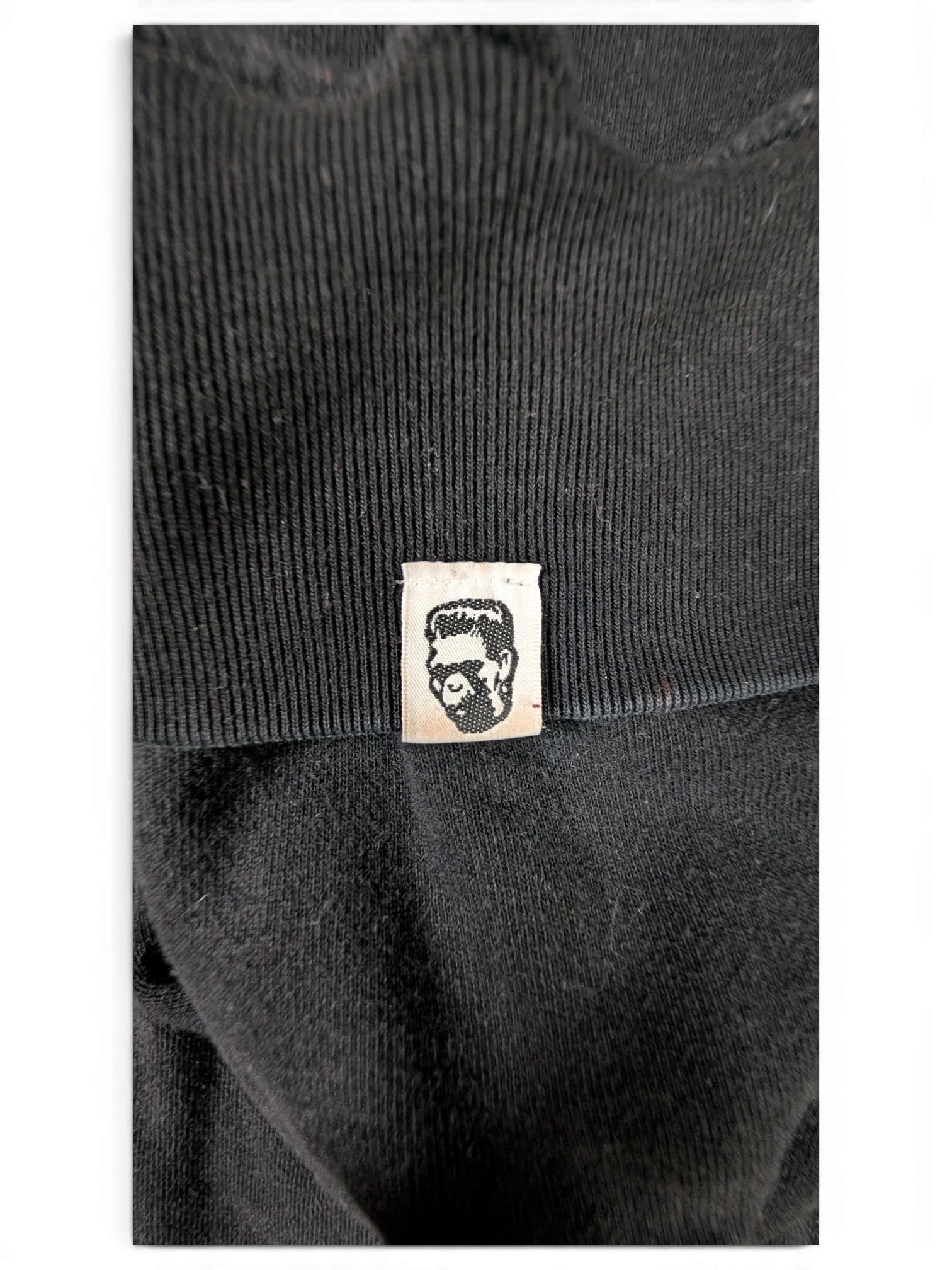 JAKE & IPI black Bape Shark hoodie featuring a detailed ape head logo tag on the ribbed fabric cuff