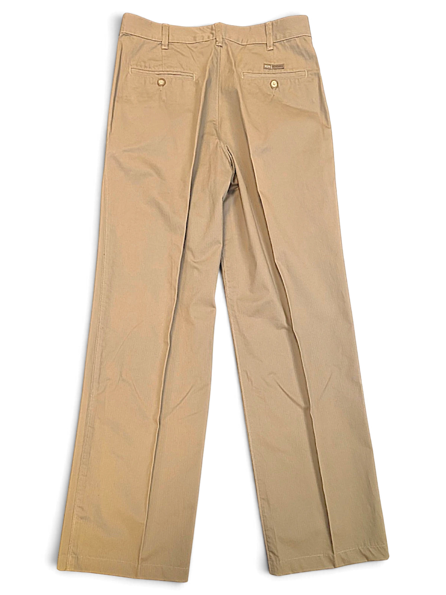 JAKE & IPI pre-owned A M A La Mode beige wide-leg pleated trousers with back button pockets