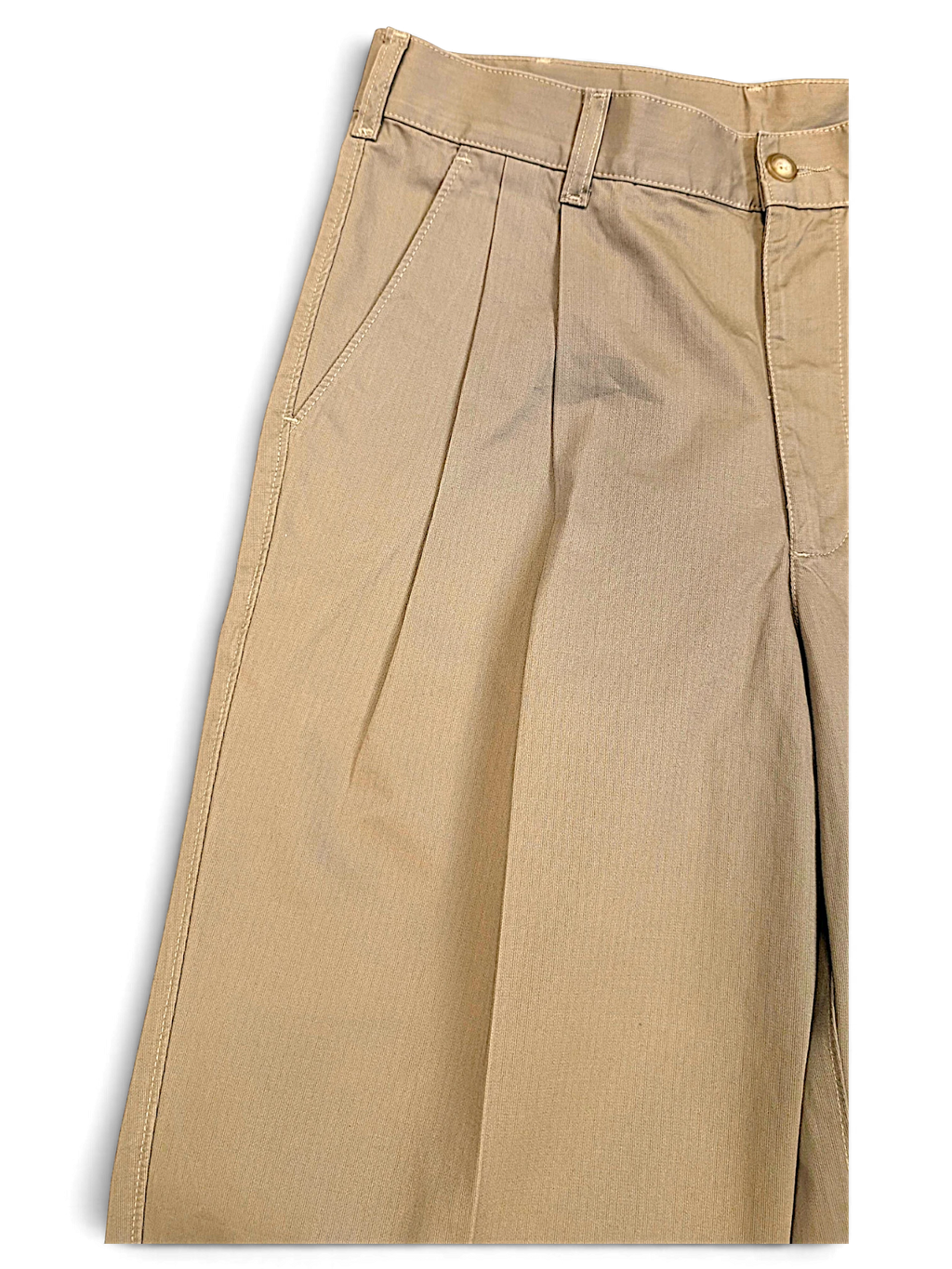 JAKE & IPI pre-owned A M A La Mode beige wide-leg trousers with front pleats and button closure