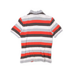 JAKE & IPI vintage Ben Sherman -pikeepaita harmailla, punaisilla, mustilla ja valkoisilla vaakaraidoilla ja kauluksella.