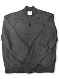 Bershka Black Zip Bomber Jacket; Front view of the black zip bomber jacket.