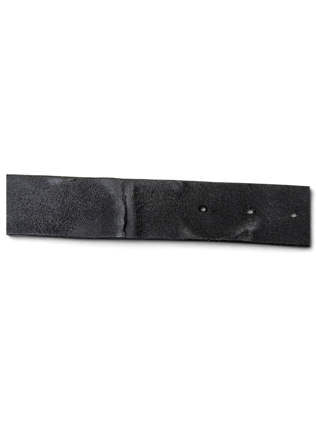 JAKE & IPI black leather belt featuring a textured alligator-style finish and visible belt holes
