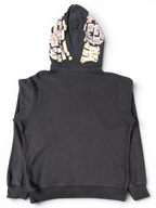 JAKE & IPI black Bape Shark hoodie featuring a graphic print on the hood, back view.