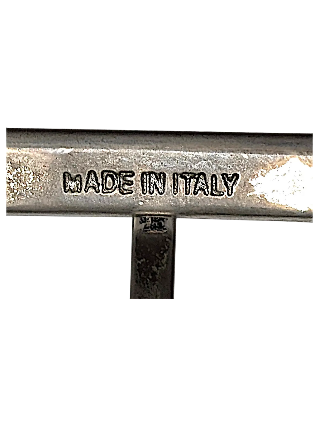 JAKE & IPI Studio Collection black belt silver buckle with Made in Italy engraving