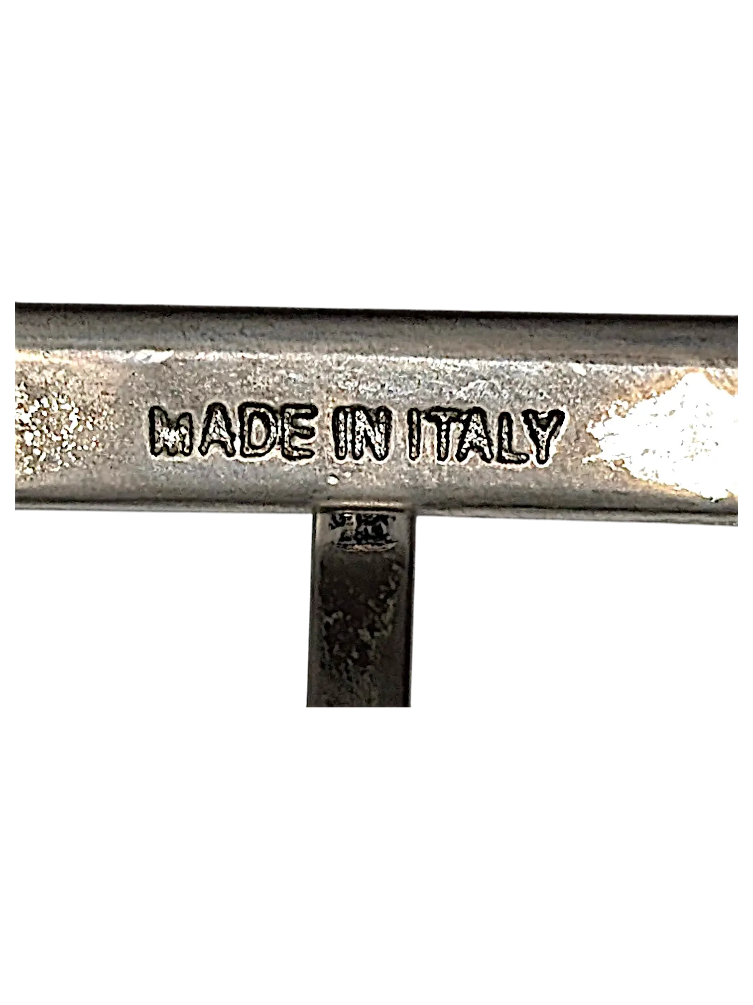 JAKE & IPI Studio Collection black belt silver buckle with Made in Italy engraving