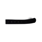 JAKE & IPI black faux leather belt with a Y2K inspired design and punched holes on a white background