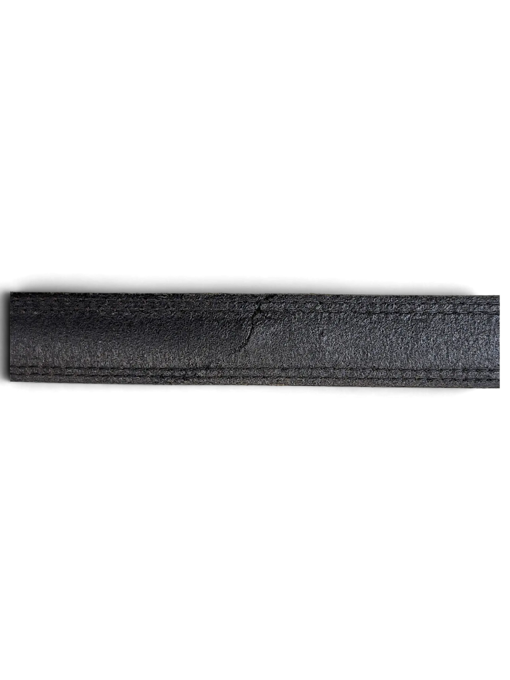 JAKE & IPI black full-grain leather belt with detailed double-stitched edges