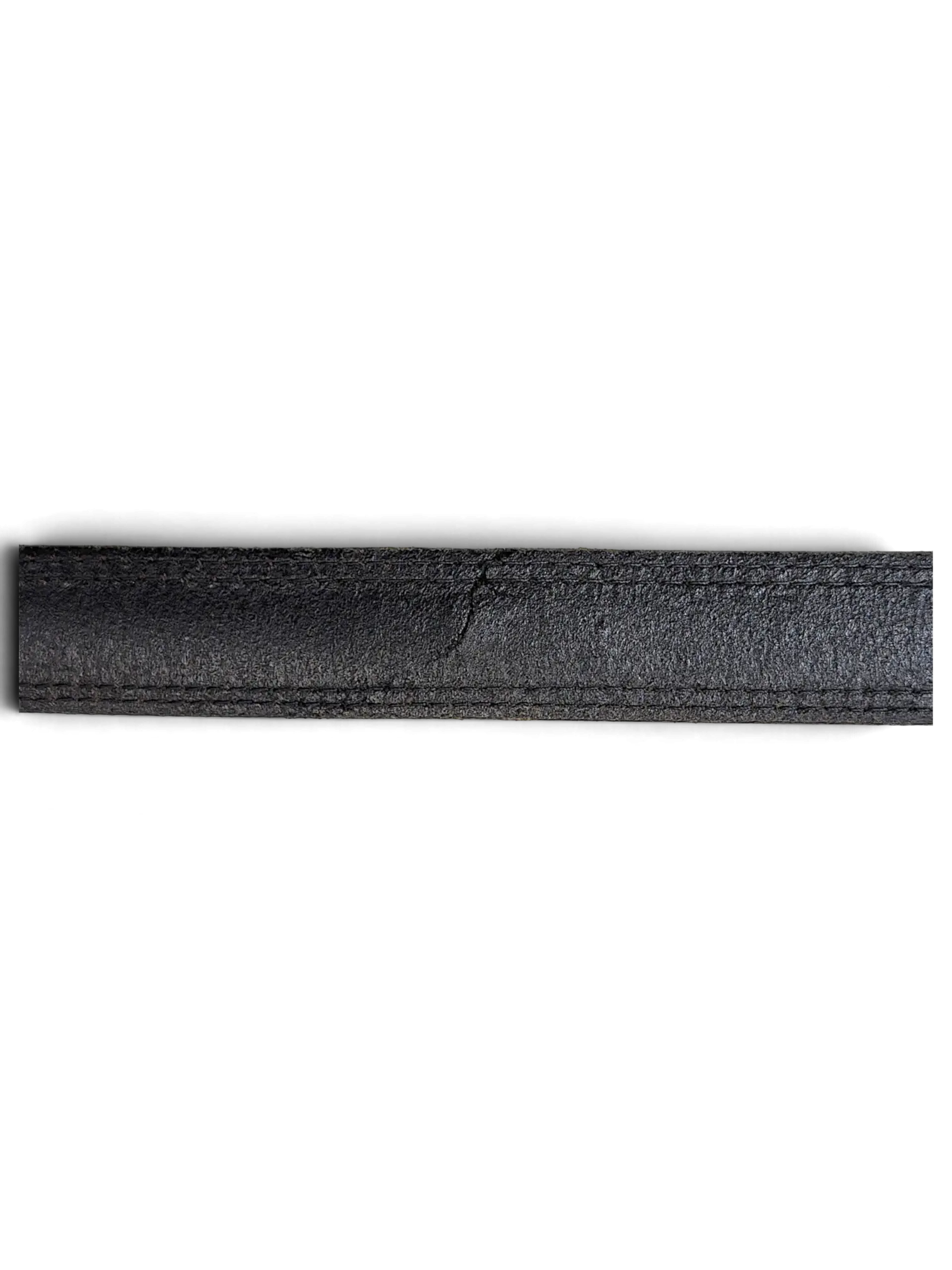 JAKE & IPI black full-grain leather belt with detailed double-stitched edges