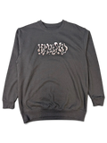 JAKE & IPI black crewneck sweatshirt featuring a metallic liquid-style Hypend graphic on the chest.