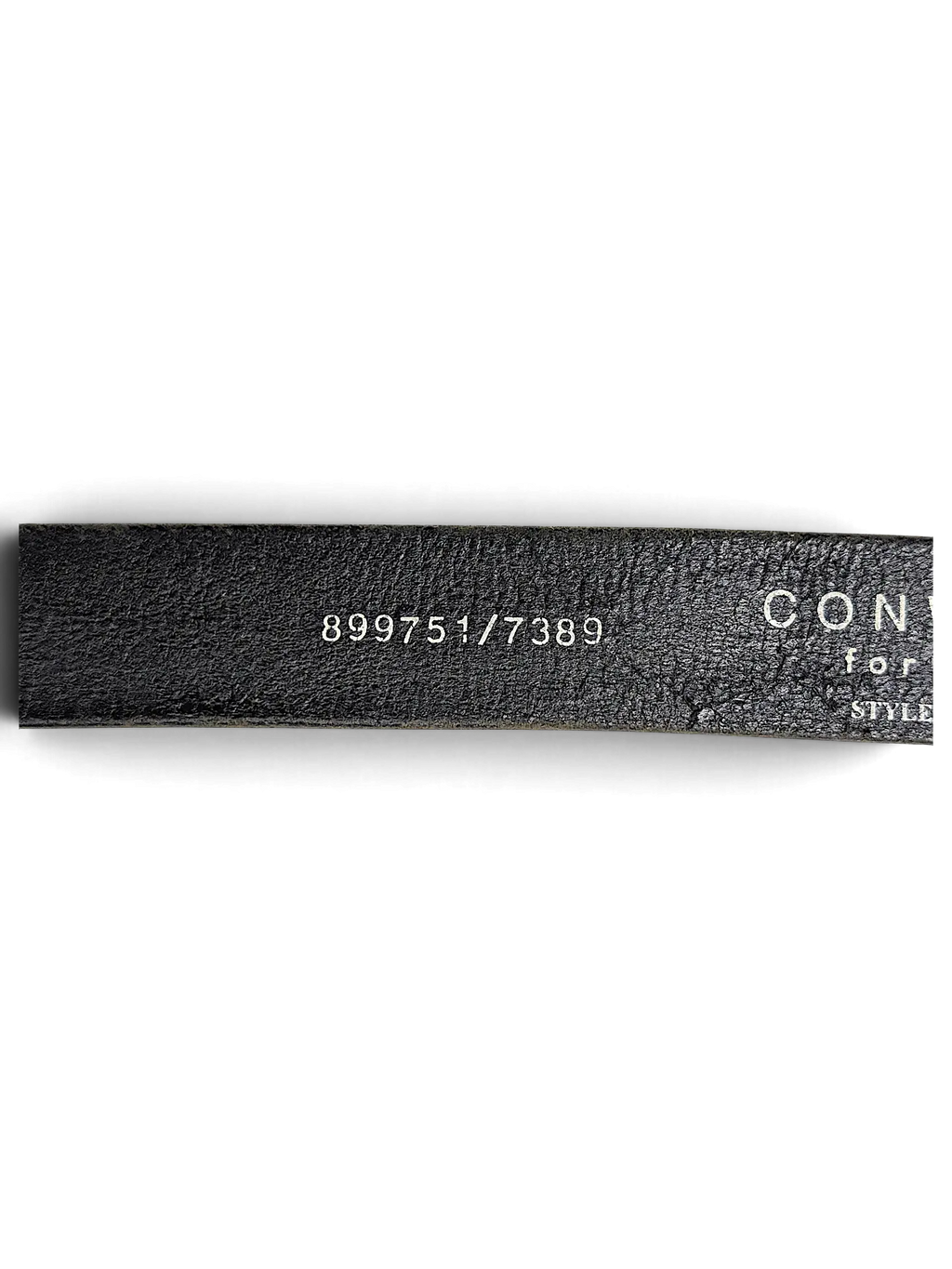 JAKE & IPI Conwell David black leather belt interior detail showing product code 899751/7389