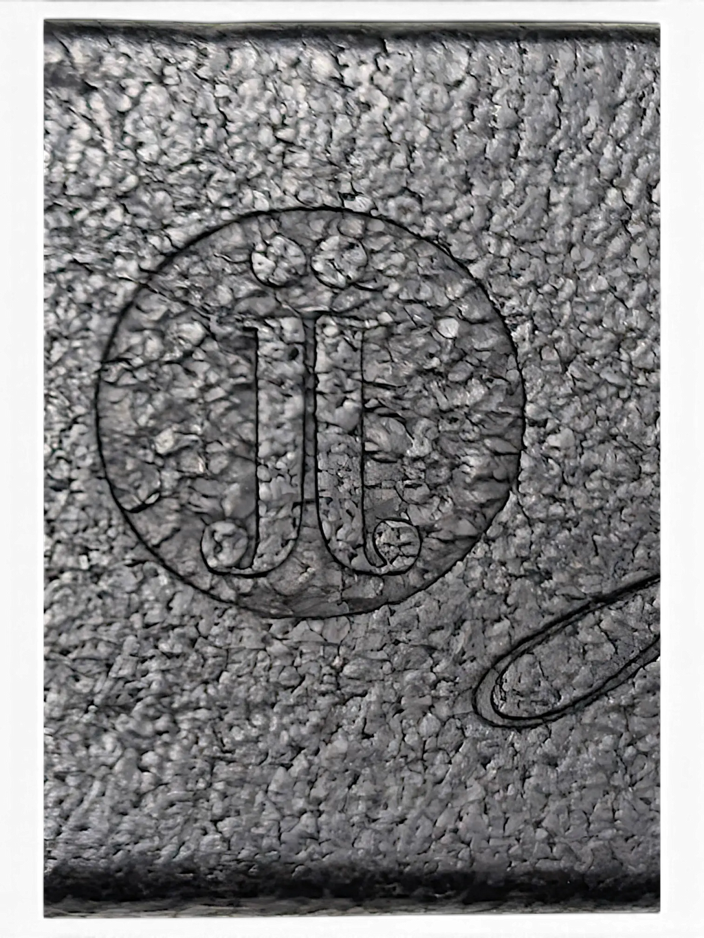 Close-up of the JAKE & IPI Jennifer Julia black leather belt featuring a circular embossed logo detail.