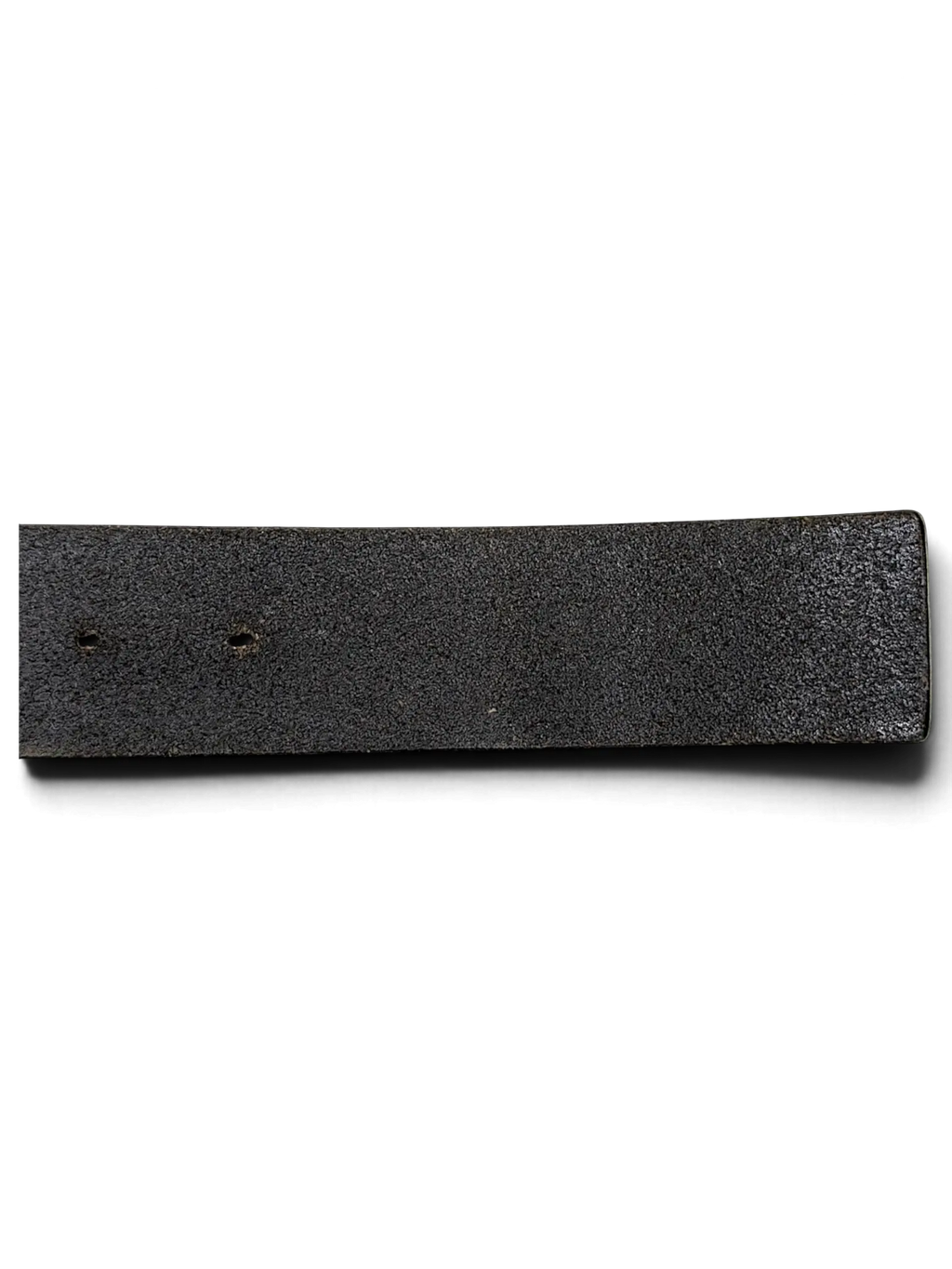 JAKE & IPI black textured leather belt strap with visible adjustment holes against a black background