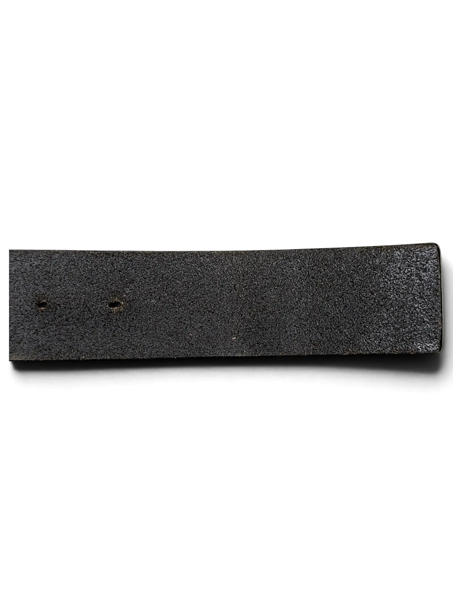 JAKE & IPI black textured leather belt strap with visible adjustment holes against a black background
