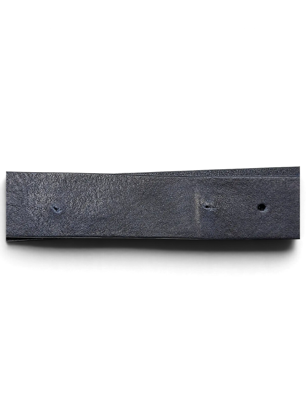 JAKE & IPI The Art Of Belt in black leather with visible stitching and punched adjustment holes