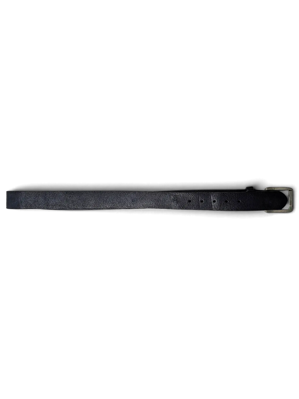 JAKE & IPI The Art Of Belt in black leather with a silver-toned metal buckle, shown flat on a white background.
