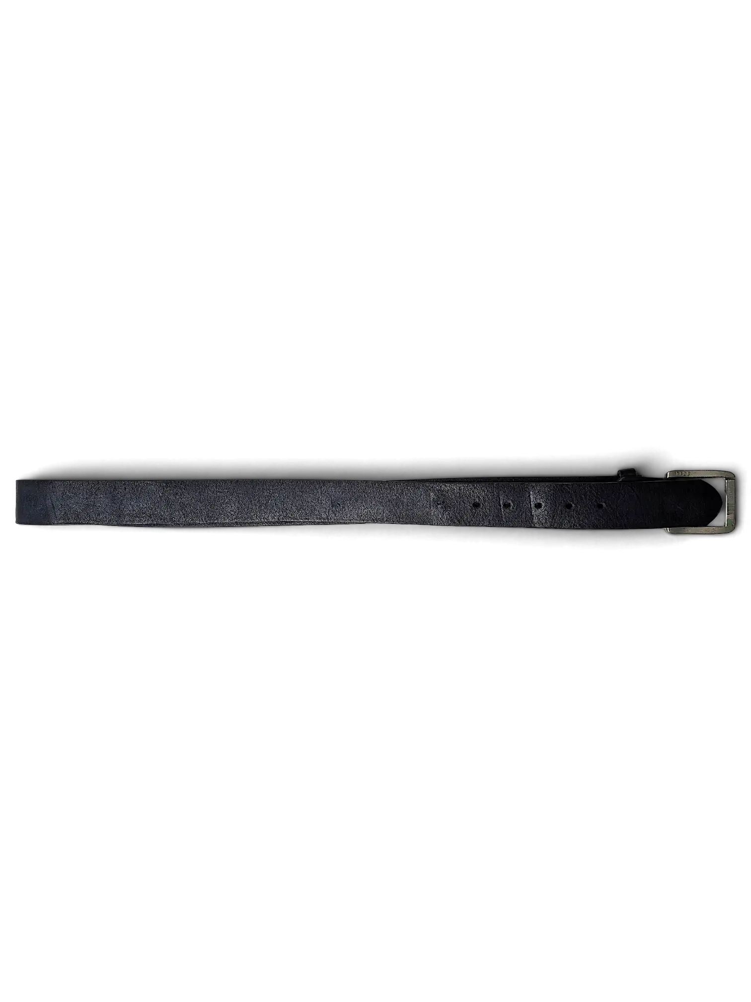 JAKE & IPI The Art Of Belt in black leather with a silver-toned metal buckle, shown flat on a white background.
