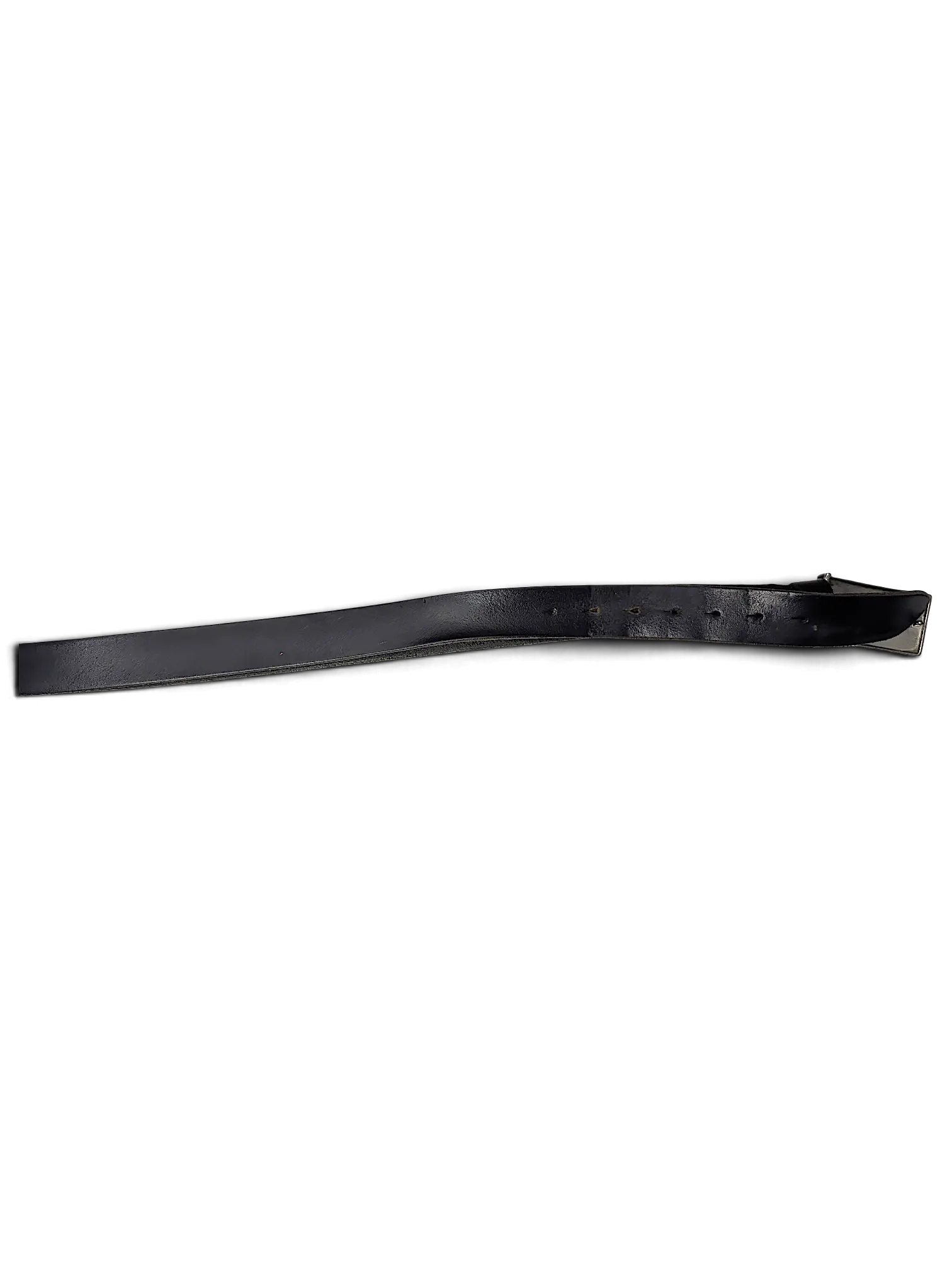 JAKE & IPI Jeans Fritz black leather belt with a silver-tone buckle and attached retail price tag.
