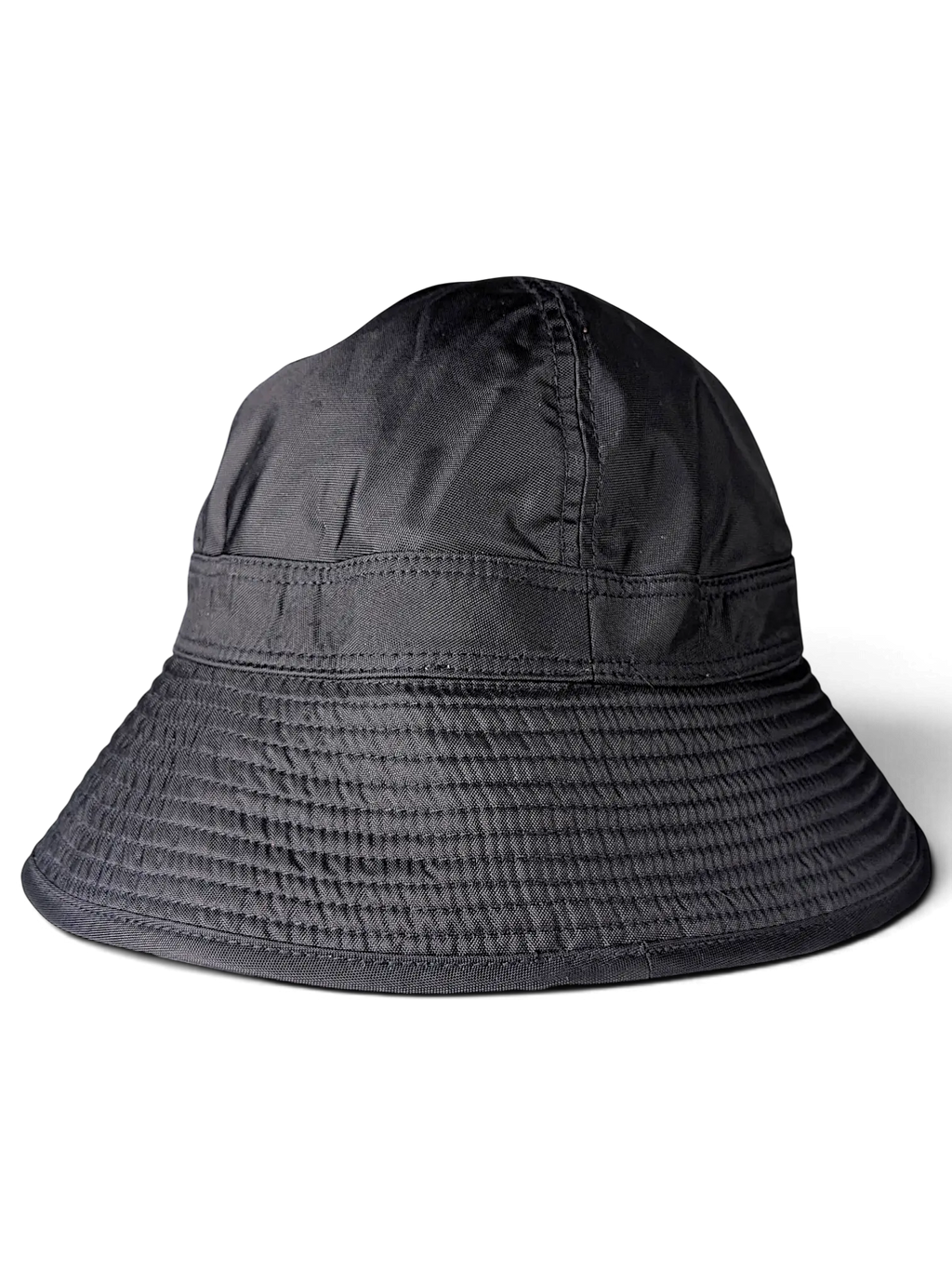 JAKE & IPI Marni bucket hat in black nylon with stitched brim detail