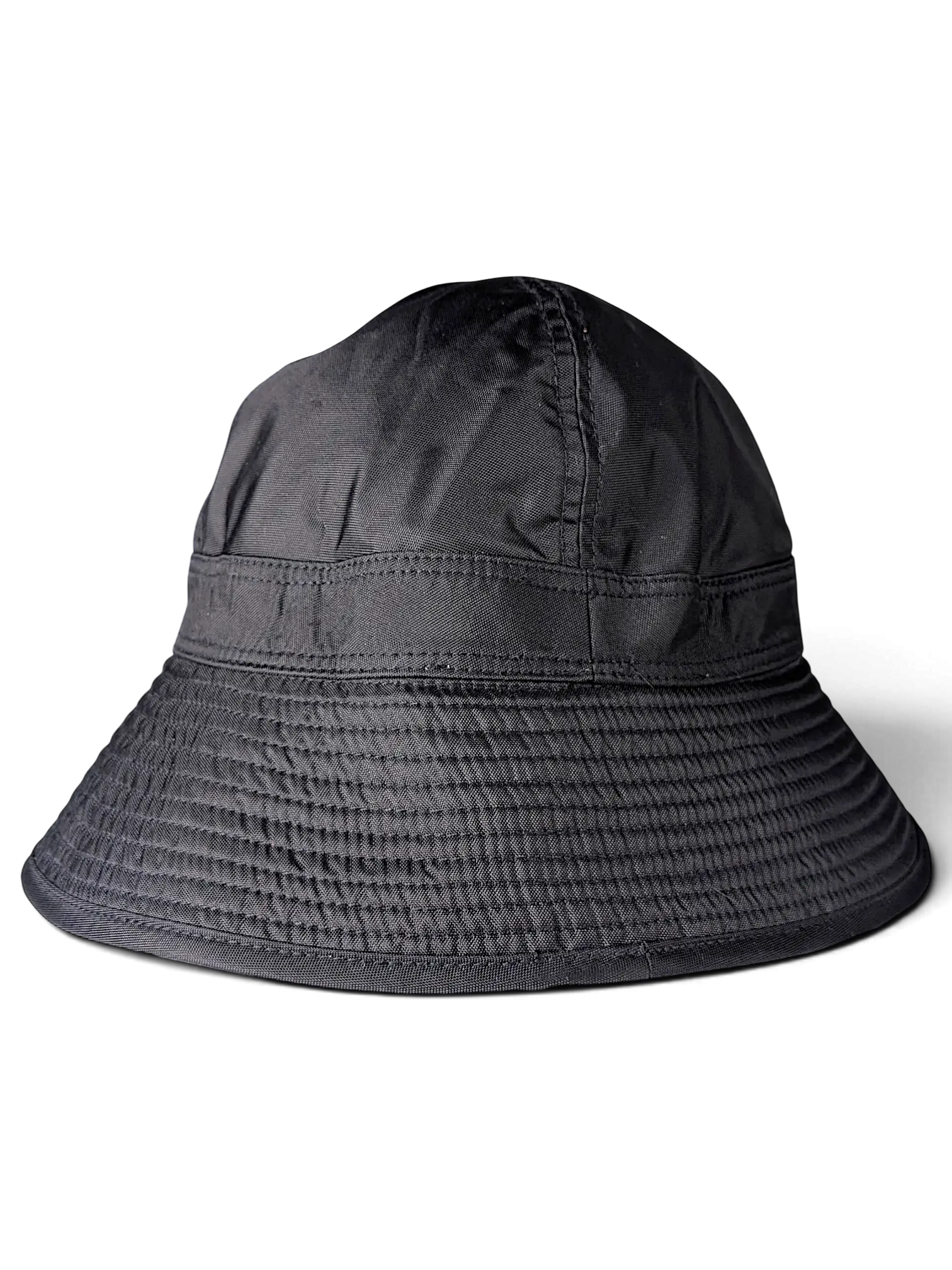 JAKE & IPI Marni bucket hat in black nylon with stitched brim detail