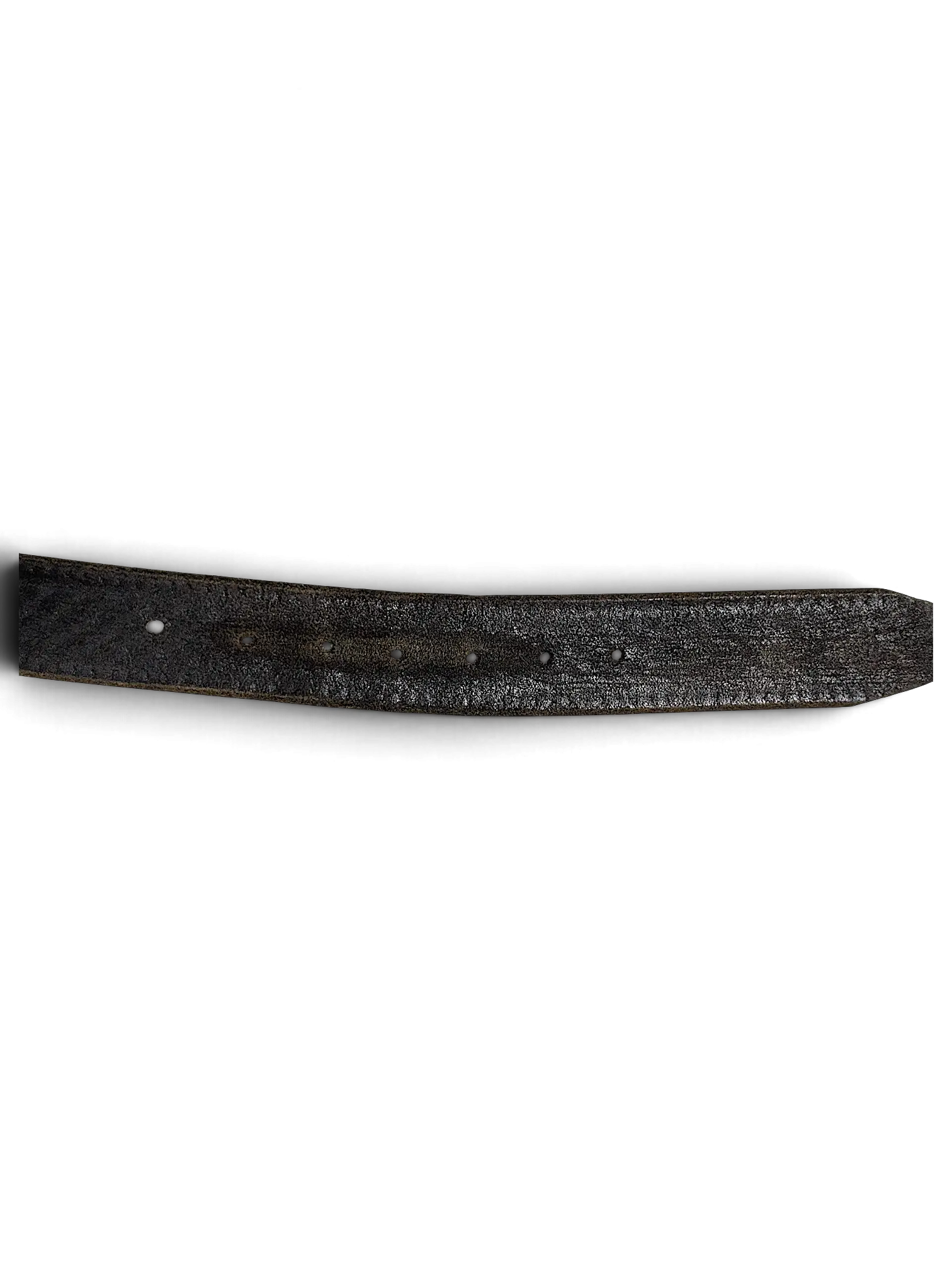 JAKE & IPI black leather belt featuring a textured patterned finish and stitched edges on a black background.