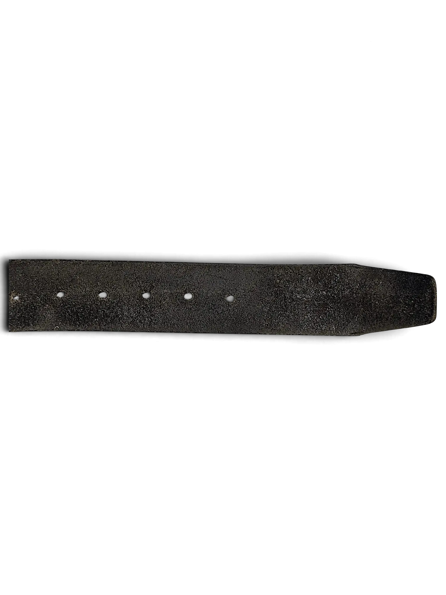 JAKE & IPI black suede leather belt with visible stitching and punched holes, handcrafted in Turkey.