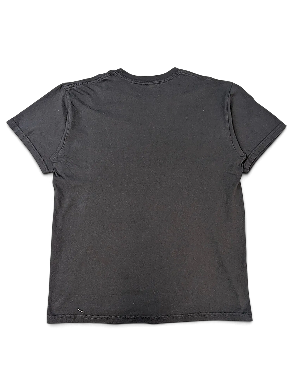 JAKE & IPI black IBE Vitunleija T-shirt, back view of a plain crew neck cotton tee.
