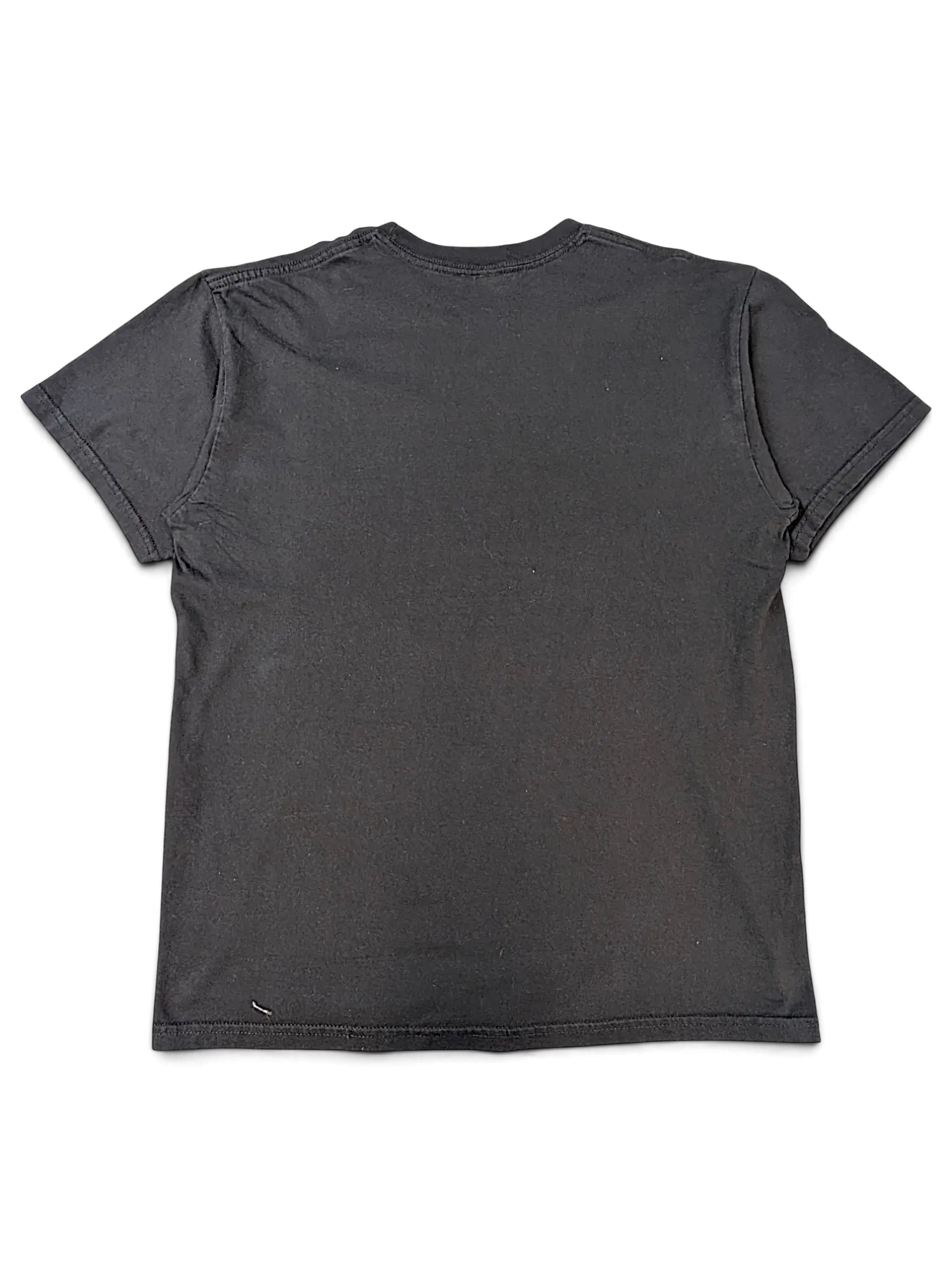 JAKE & IPI black IBE Vitunleija T-shirt, back view of a plain crew neck cotton tee.